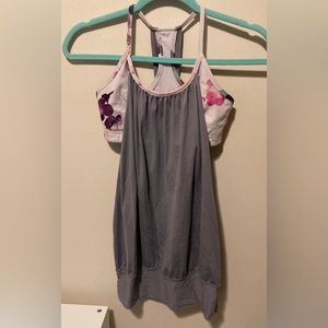 Lululemon Gray Tank With Built in Bra